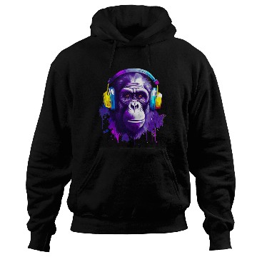 Discover Gorilla with Headphones Music Monkey Hoodies