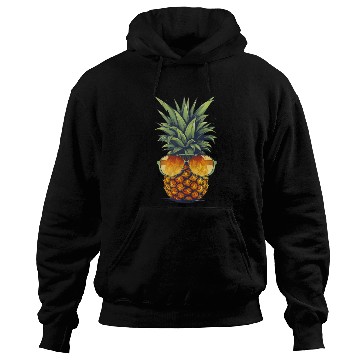 Discover An adorable pineapple, wearing sunglasses Hoodies