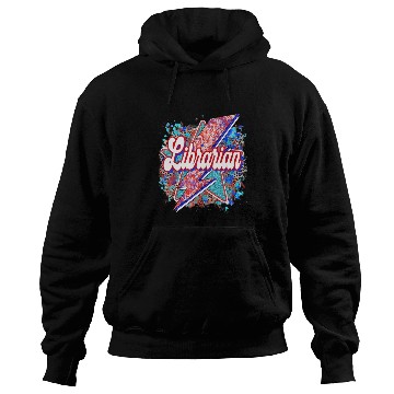 Discover Leopard Lightning Bolt Librarian Teacher Book Hoodies