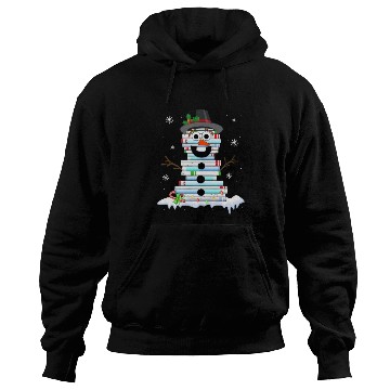 Discover snowman book stack librarian book lover christmas Hoodies