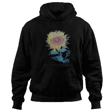 Discover Vintage sunflower hand drawing artistic cut Hoodies