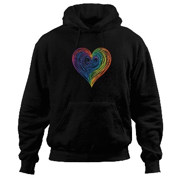 Discover Pride & Joy: Rainbow Heart, Embracing LGBT Love & Hoodies