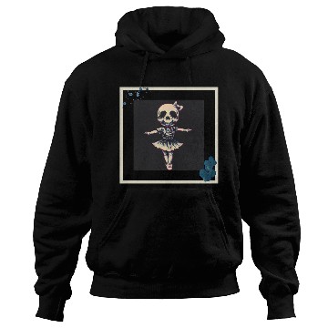 Discover Cute skull ballet with flowers Hoodies