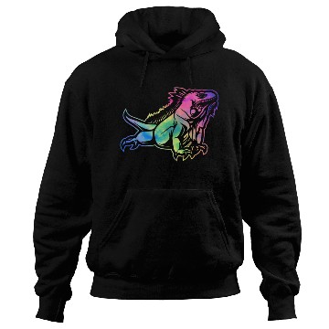 Discover Colorful Lizard Iguana Reptile Lover Hoodies