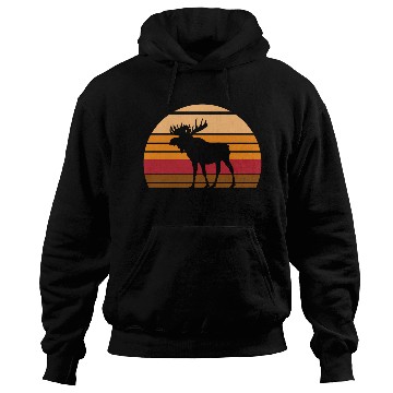 Discover Moose Sunset Animal Hoodies