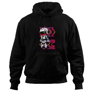 Discover Chibi Mecha: A Cute Cyberpunk Design 4 Hoodies