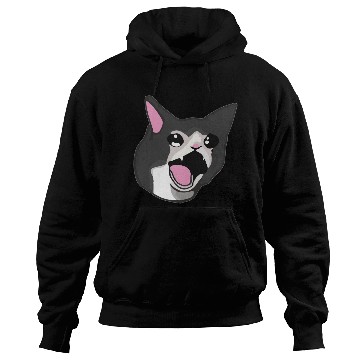 Discover Yamero Crying Screaming Cat Meme Cute Japanese Hoodies