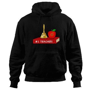 Discover Teacher Appreciation Cute Apple And Bell With Book Hoodies
