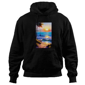 Discover A sunrise with a seaside view-2 Hoodies