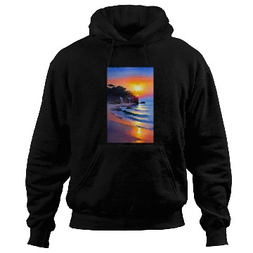 Discover A sunrise with a seaside view Hoodies