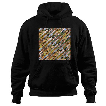 Discover Wildlife Stripe orange Collage Hoodies