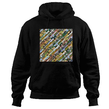 Discover Wildlife Stripe Multi Color Collage Hoodies