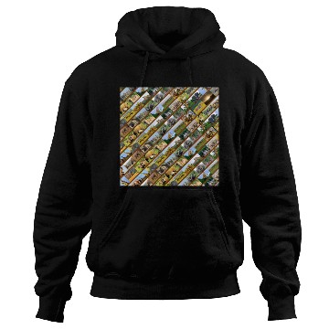 Discover Wildlife Stripe Brown Collage Hoodies