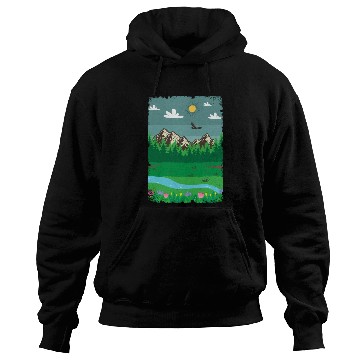 Discover Peaceful Nature Scenery Hoodies