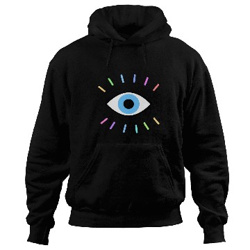 Discover Evil Eye With Rainbow Lashes Hoodies