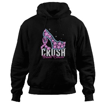 Discover Crush Breast Cancer Bling Ribbon Hoodies