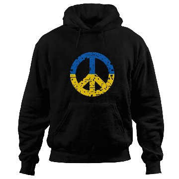 Discover Ukraine Peace Sign Ukrainian Flag Colors Hoodies