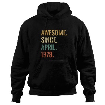 Discover 44Th 44 Awesome Since April 1978 Hoodies
