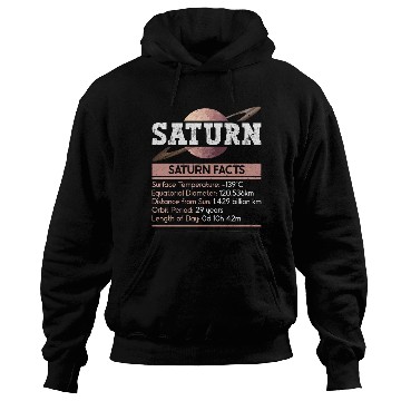 Discover Saturn Planet Facts Space Lover Solar System Hoodies