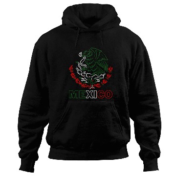 Discover Mexico With Mexican Eagle From Flag Red Green And Hoodies