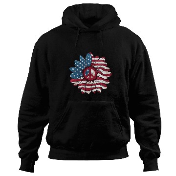 Discover American Flag Flower Independence Day Sunflower 4T Hoodies