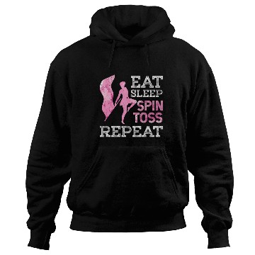 Discover Eat Sleep Spin Toss Repeat Color Guard Winter Marc Hoodies