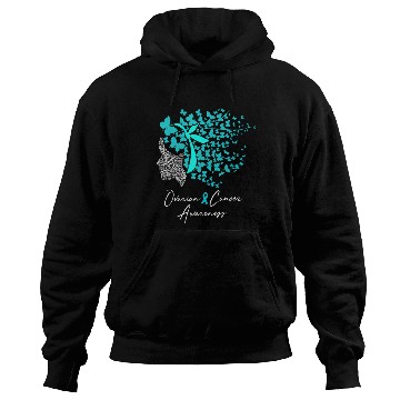 Discover Ovarian Cancer Awareness Teal Butterflies Hoodies