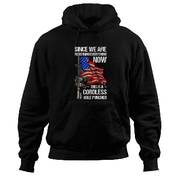 Discover Gun Cordless Hole Puncher American Flag Hoodies