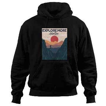 Discover Adventure Explore More Sunset Hills Camping Mounta Hoodies
