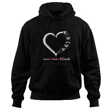 Discover Peace love billiards heart Hoodies