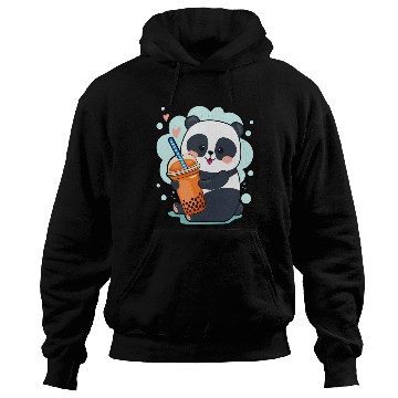 Discover Kawaii Panda Anime Boba Drink Bubble Tea Tapioca Hoodies