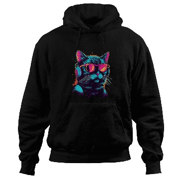 Discover 80s Cat Music Hoodies
