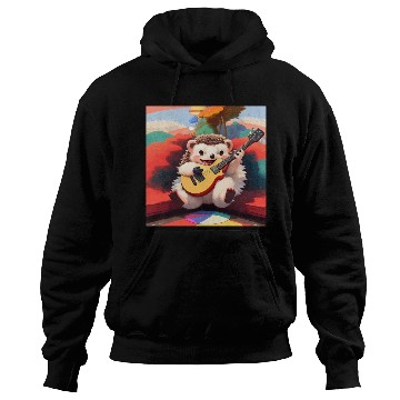 Discover Cute Hedgehog playing Guitar Hoodies