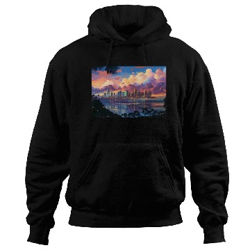 Discover Anime Honolulu A Vibrant Anime Inspired Skyline Hoodies