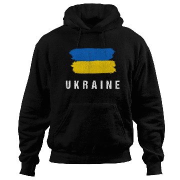 Discover Painted Ukraine Flag Ukrainian Flag Fan Hoodies