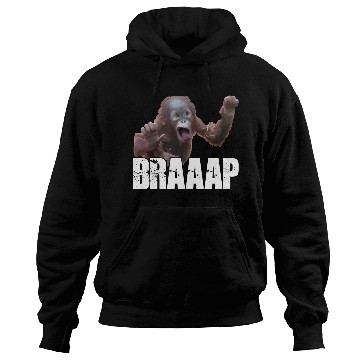 Discover Braaap Monkey Face Riding A Motocross Hoodies