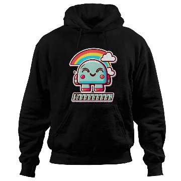 Discover A Robot Grin And A Rainbow Hoodies