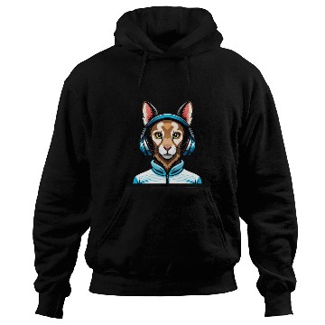 Discover Cool rabbit with headphones Hoodies