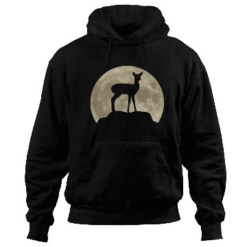 Discover Roe Deer Moon Forest Animal Lovers Gift Hoodies