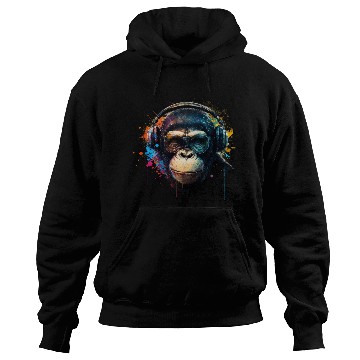 Discover Colorful DJ Chimpanzee Hoodies