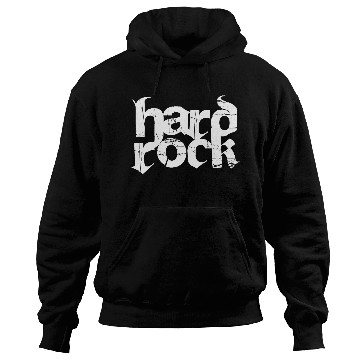 Discover hard rock typography Hoodies