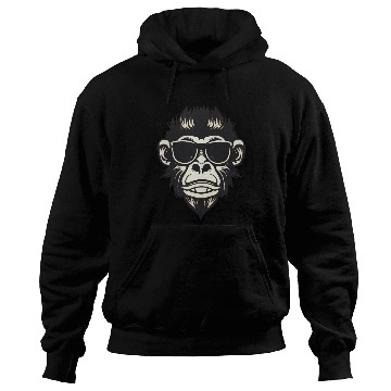 Discover Cool Monkey with Sunglasses - Rock and Roll Design Hoodies