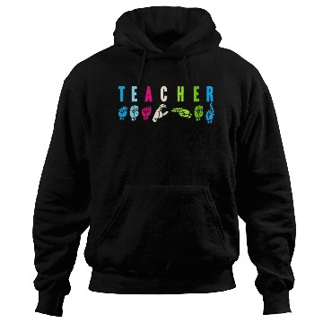 Discover Proud Teacher ASL Sign Language Gestures Hoodies
