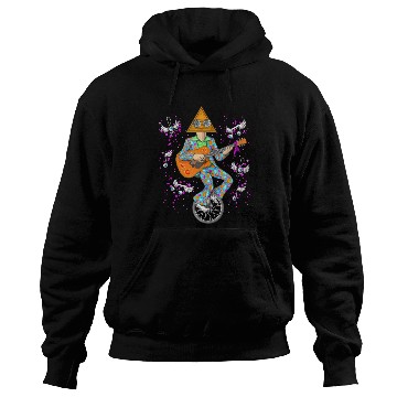 Discover Psychedelic Hippie Pyramid Playing Guitar Music Hoodies