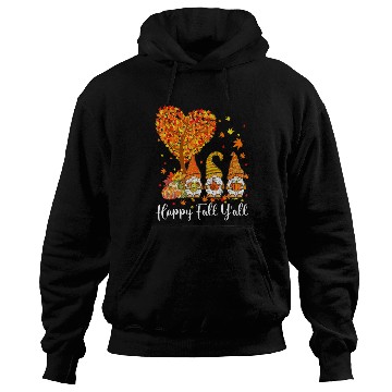 Discover Happy Fall Y'all Gnomes Pumpkin Autumn Vibes Hoodies