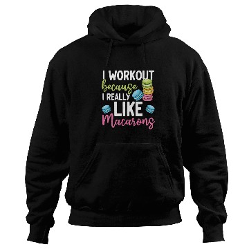 Discover Funny Macaron Workout Ice Cream Sandwich Macaron Hoodies