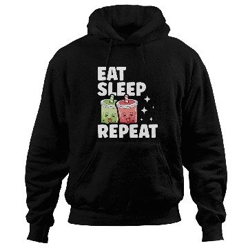 Discover Eat Sleep Boba Tea Repeat Bubble Tea Lover Drinker Hoodies