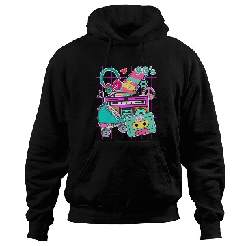 Discover 80'S 90'S Party Elements - Pop - Music Cassette Hoodies