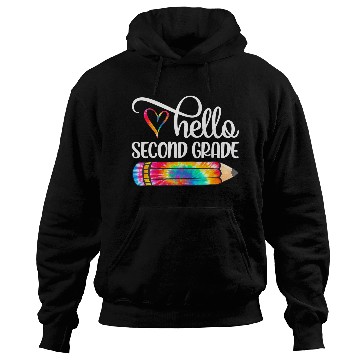 Discover Tie Dye Pencil Hello First Grade Back To School Hoodies