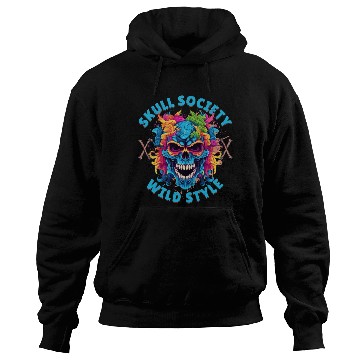 Discover Skull society wild style Hoodies